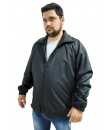 Jaqueta Forro Corta Vento Plus Size Grande Semi Impermeavel - Preto - Butu Biru